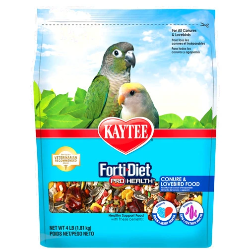 Kaytee Forti-Diet Pro Health Pet Conure & Lovebird Food, 4 lb
