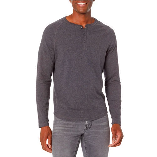 Amazon Essentials Men's Slim-Fit Long-Sleeve Henley Shirt