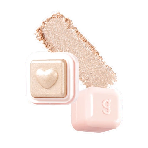 COLORGRAM Milk Bling Heartlighter 01 Peach Heart | Silky Smooth Versatile Creamy Highlighter with Shimmery Finish, Soft and Natural Glow Perfect for Daily Makeup