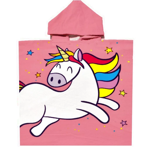TEHALK Unicorn Hooded Towels for Kids, Kids Beach Towels for Boys/Girls, Swimming Towels/Towel Robes/Wearable Towels/Pool Towels for Kids 2-10, Poncho Beach Towels for Kids, Hooded Beach Towels for Toddler