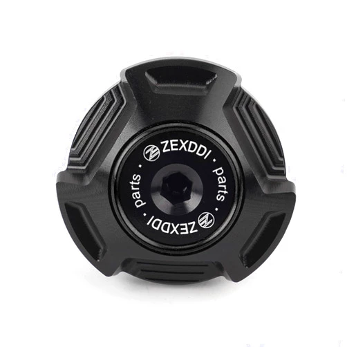 ZEXDDI CNC Motorcycle Engine Oil Filler Cap Oil Filler Plug Cover Fit For Kawasaki KLR650 ZX6R ZX636 ZX10R ZX14R Ninja 300 ZH2 Versys X300 Vulcan S 900 GTR1400 Z750 S (Black)