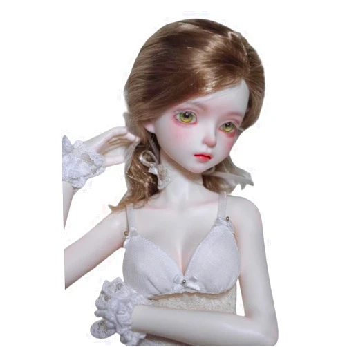 HeHeBJD 1/4 Doll Deliya bjd msd Free Eyes Toy Fashion Dolls (H Light tan)