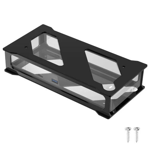 CaSZLUTION Docking Station Mounting Stand Compatible with Dell WD19 Series Dock, Wall Mount and Under Desk Mount Acrylic Holder for Dell WD19, WD19S, WD19DC, WD19DCS, WD19TB, WD19TBS, WD22TB4 Dock