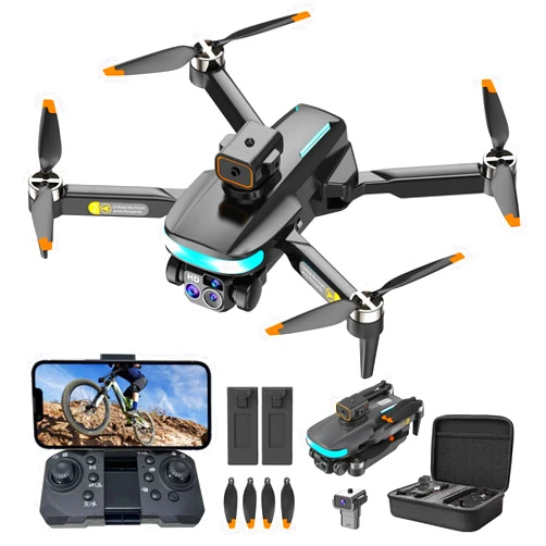 OBEST Mini Drone with Camera, P14 - WIFI VR RC Drone, HD 4K Foldable, 2 Batteries, 90° Adjustable Lens, One Key Take Off/Land,Intelligent 360° Obstacle Avoidance, Carrying Case,RC Quadcopter, Altitude Hold, Headless Mode,360° Flip,Toys Gifts for Kids, Adults, Beginner