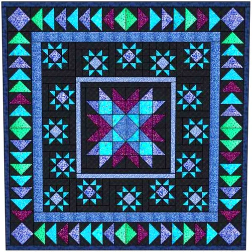 Material Maven Easy Quilt Kit Northern Lights 73