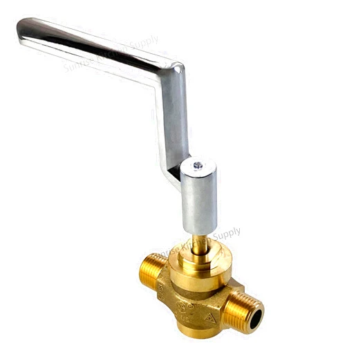 Sunrise Kitchen Supply Gas Burner Ball Valve with Handle for Commercial Wok Range, 1/2