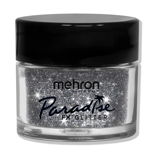 American Bio-Systems, Inc Mehron Makeup Paradise AQ Glitter Face and Body Paint, SILVER - .25 oz