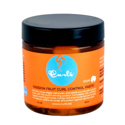 Curls Passion Fruit Control Paste - For Edges and Frizzy Hair - For All Types - 4 Fl Oz