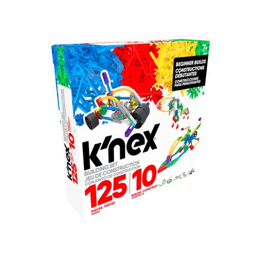 Basic Fun K'NEX | Beginner Building Set 10 Models | Educational Toys, 125 Piece Stem Learning Kit, Engineering for Kids, Construction Toy for Children Ages 7 80206