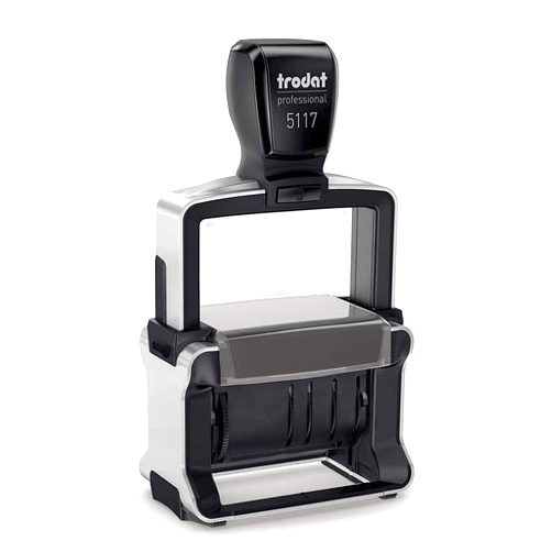 Trodat Professional 5117 12-Message Stamp, Dater, Self Inking, 2-1/4