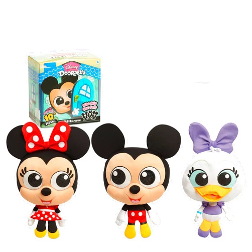 Disney Doorables Puffables Plush, Disney Mickey Mouse and Friends, 10-Inch Squishy Plush Featuring Glitter Eyes, Styles May Vary, Officially Licensed Kids Toys for Ages 3 Up by Just Play