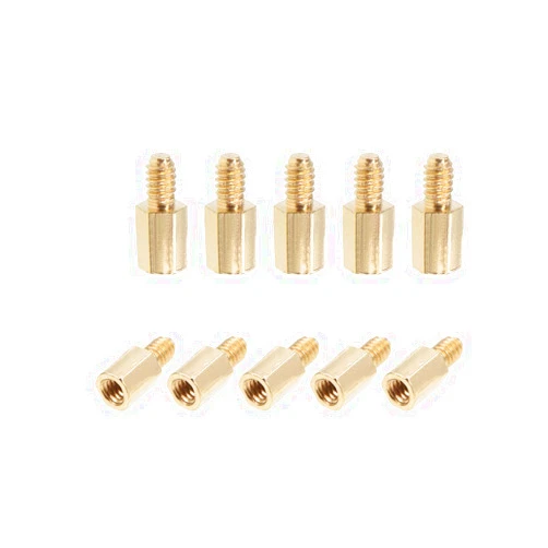 uxcell M2x4mm+3mm Male-Female Brass Hex PCB Motherboard Spacer Standoff for FPV Drone Quadcopter, Computer & Circuit Board 50pcs
