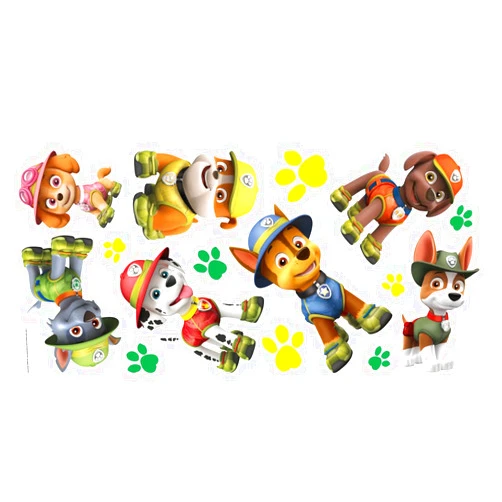 RoomMates RMK3611GM Paw Patrol Jungle Peel and Stick Giant Wall Decals