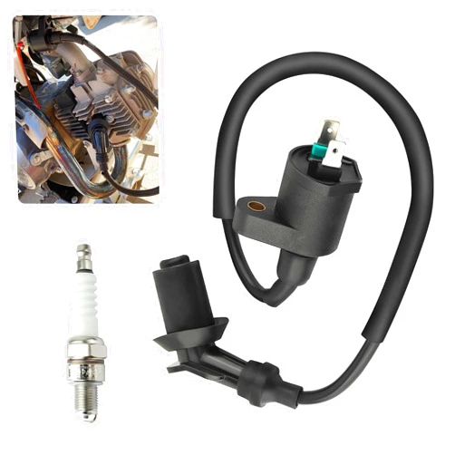OFBAND Spark Plugs and Coil Packs Kit with GY6 Ignition Coil & A7TC Spark Plug,Performance Coil Packs and Spark Plugs for Stable Ignition,Car Accessories Replacement for 50-150cc Engine