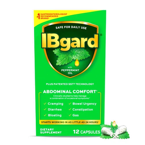 IBgard Gut Health Supplement, Peppermint Oil Capsules for Abdominal Comfort, 12 Capsules
