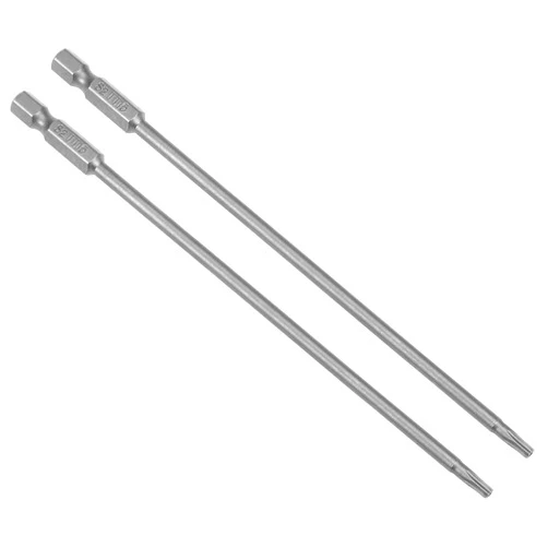 uxcell 2 Pcs T15 Magnetic Torx Screwdriver Bits, 1/4 Inch Hex Shank 5.9-inch Length S2 Security Tamper Proof Screw Driver Kit Tools