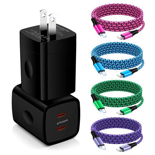Whotper for iPhone 16 15/15 Plus/15 Pro Max/15 Pro 40W Dual Port USB Wall Fast Charger,iPad Pro Charger Fast Charging USB C Charger Block for iPad 10th Generation/Pro/Air 5th/4th,Mini 6th,Type C to C Cord 6FT