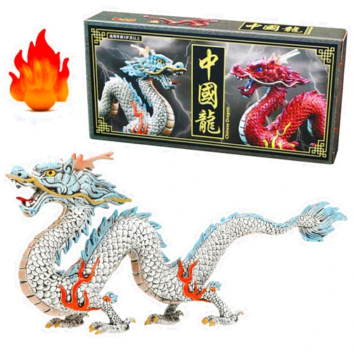 Gemini&Genius Chinese Dragon Toys, 2024 Year of The Sea Dragon Mascot Action Figures, Standing Dragon Animals, Toy Gifts or Ornament for Chinese New Year Spring Festival Dragon Decoration, Collection