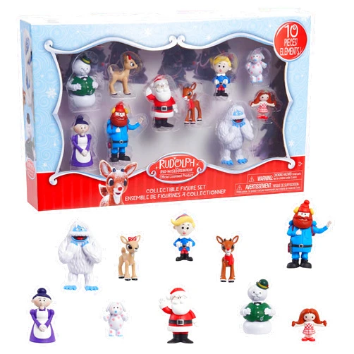 Just Play Rudolph The Red-Nosed Reindeer® Figure Set, 10-Piece Figure Set, Kids Toys for Ages 3 Up