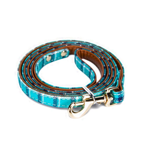 StrawberryEC Extra Small Dog and Cat Leash. Fit Puppy and Kitten. Quality PU Leather and Durable Polyester (Leash-Peacock Green)