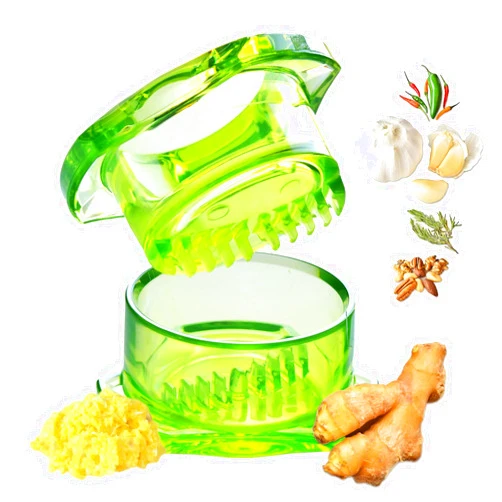 NexTrend Garlic Twister 4th Gen - Multifunctional Garlic/Ginger/Herb/Nuts, Garlic Press Kitchen Mincer and Grinder, Easy to Clean! (Green)