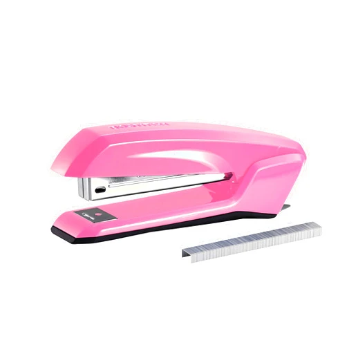 Bostitch Office Ascend 3 in 1 Stapler Integrated Remover & Staple Storage, 420 Staples Included, 20 Sheet Capacity, Lightweight, Pink