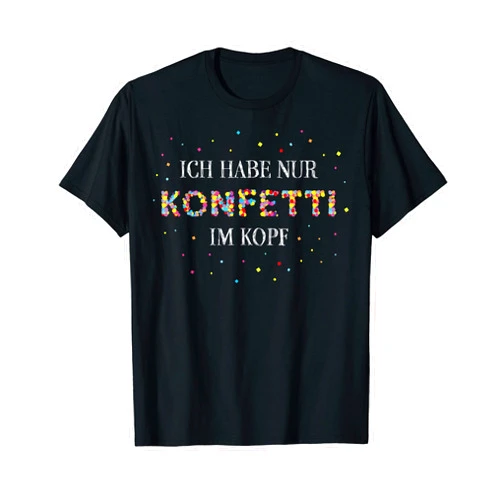 Kölner Karneval Fasching Konfetti Kostümersatz Confetti in the Head Carnival Fancy Dress Rose Monday Costume Set T-Shirt
