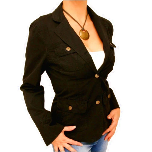 Blue Banana Women's Fully Lined Long Sleeved Collared Jacket
