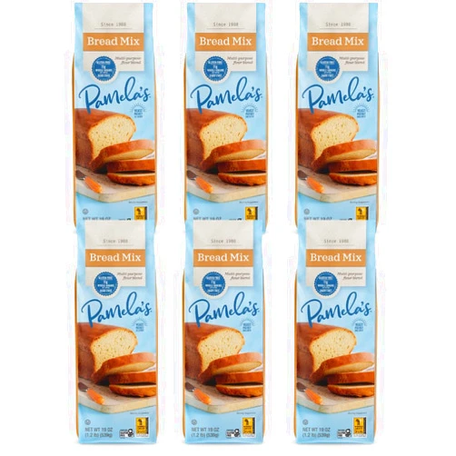 Pamela's Products Wheat-Free & Gluten-Free, Amazing Bread Mix, 19-Ounce Packages (Pack of 6) ( Value Bulk Multi-pack)
