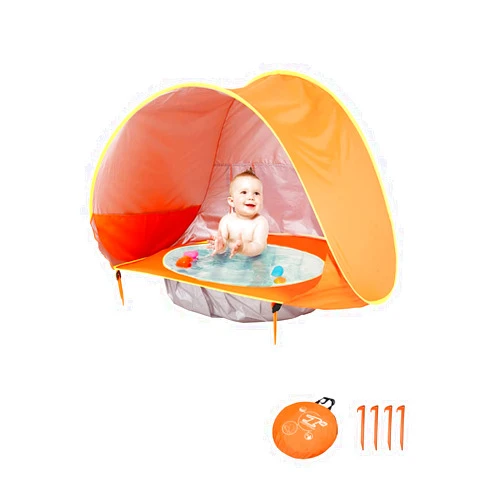 Bycc Bynn Baby Beach Tent, Pop Up Portable Beach Canopy, UV Protection Sun Shelter with Pool for Infant