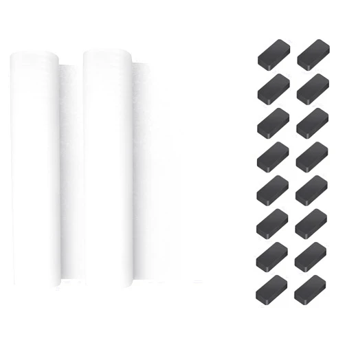 HEMOTON 2 Rolls Range Hood Filters Sheets Nonwoven Fabric Grease Filter Replacement Anti Oil Filter Paper Oil Proof Sticker Anti Oil Papers for White 10m