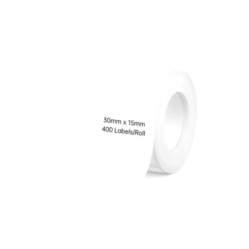 DETONGER White Blank Label Maker Tape 1.18''x0.59''(30x15mm), Printer Sticker Paper with Self-Adhesive for DP26/DP23S/DP30S Label Maker, 1 Rolll of 400 Sheets