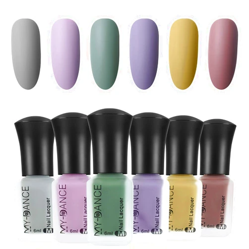 Ownest. Ownest 6 Colors Matte Nail Polish Set, Mist Effect Matte Velvet Nail Polish, Long Lasting Velvet Nail Polish Nail Art-#A