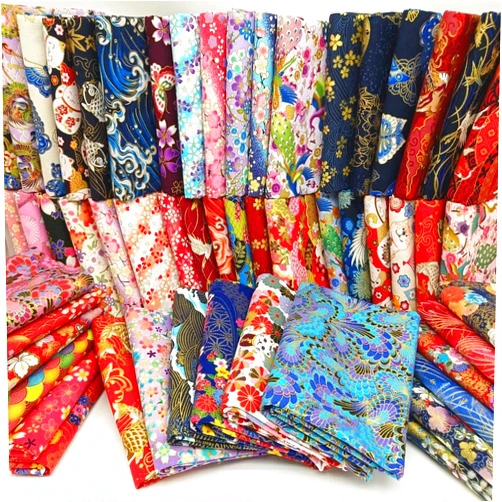50 Pack 4x4 Inch 100% Cotton Twill Fabric Squares - DIY Quilting Patchwork Supplies for Cushions, Crafts & Sewing Projects, Assorted Prints or Solids