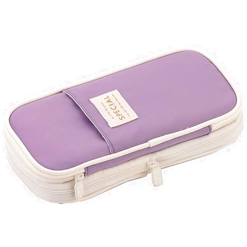 Arnuixty Colorful Large Storage Pencil Case Pen Bag with Zipper Big Capacity Pouch Organizer for Office Travel Holder Box