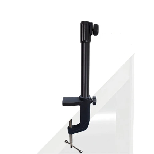 Nivithi Table Rod Stand with Clamps Mic Arm Desk Mount,Desk Clamp with Adjustable Screw,Fits Up to 1.97inch 5cm Desktop Thickness,Microphone Suspension Boom Scissor Arm Stand Holder with Extension Rod