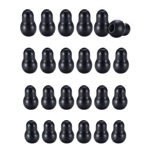 Maitys Replacement Stethoscope Ear Tips Earpieces Universal Soft Silicone Ear Plugs Earbuds Snap Tight Soft Sealing Ear Tips (Black, 24 Pieces)