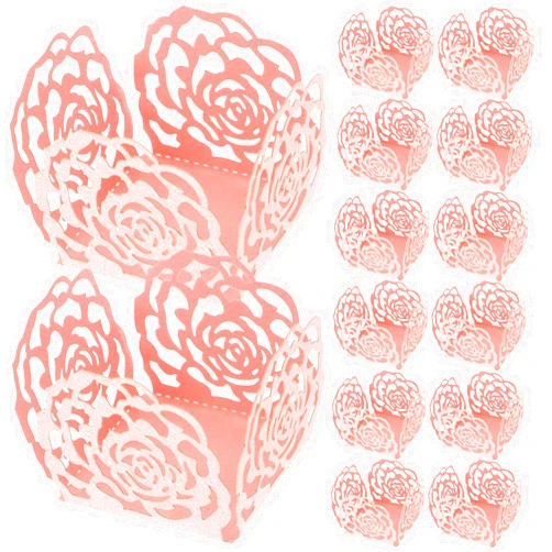 Jojofuny 50pcs Chocolate Paper Cups, Truffle Wrapper, Mini Baking Cups Paper, Liners Chocolate Candy Packing Separating Trays For Shower Birthday Wedding Party