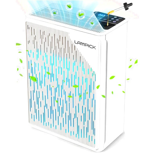 LAMPICK Air Purifiers for Home Up to 1736 sqft, LAMPICK Air Purifier for Home Pets with Night Light, Sleep Mode, Fragrance Sponge, PM2.5 Detector, True H13 HEPA Filter Carbon Filters Air Cleaners for Bedroom