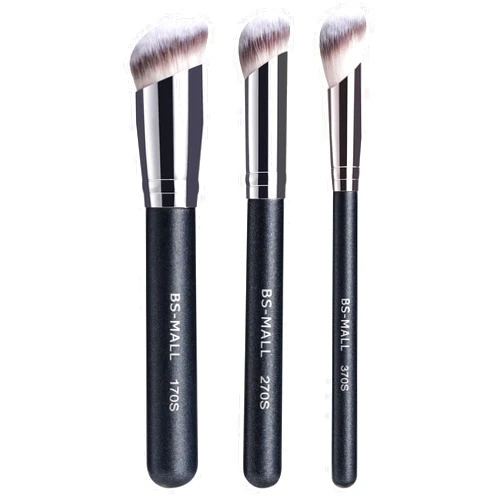 BS-MALL Foundation Brush Concealer Brush Set Synthetic Brush Hair Wooden Handle (Pack of 3)