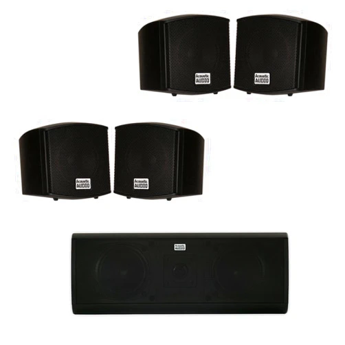 Acoustic Audio by Goldwood Acoustic Audio AA321B and AA40CB Indoor Speakers Home Theater 5 Speaker Set