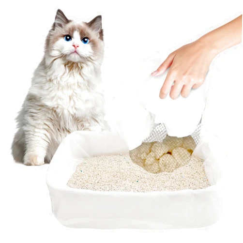 LIOOPET Large Cat Litter Box Liners - Pack of 10 - Fits Cat Litter Boxes Under 18.1 * 14.1 * 7 Inches (Liner(Pack of 10), Large)
