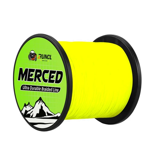 RUNCL Braided Fishing Line Merced, 1000 500 300 Yards Braided Line 4 8 Strands, 6-200LB - Proprietary Weaving Tech, Thin-Coating Tech, Stronger Smoother for Freshwater Saltwater
