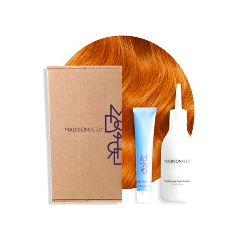Madison Reed Radiant Hair Color Kit, Dark Copper Blonde for 100% Gray Coverage, Ammonia-Free, 8CC Matera Marigold, Permanent Hair Dye, Pack of 1