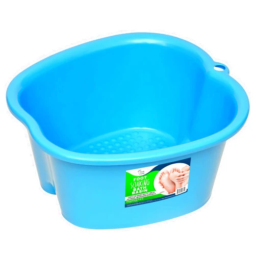 FOOT CURE Foot Soaking Bath Basin - Large Size for Soaking Feet, Best Pedicure at Home Spa Treatment - Callus, Fungus and Dead Skin Remover, Enjoy Hot Water Foot Massager, Scrubbing in This Tub/Bucket - Blue