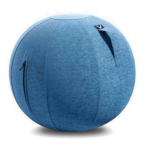 Vivora Luno - Sitting Ball Chair for Office and Home, Lightweight Self-Standing Ergonomic Posture Activating Exercise Ball Solution with Handle & Cover, Classroom & Yoga, Standard