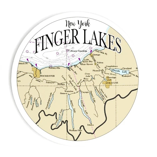 MapMom Finger Lakes NY | 3.5 Inch Wood Magnet Keepsake/Souvenir | High Definition Ink Printed On a Wood Magnet | Perfect Gift for that Perfect Person