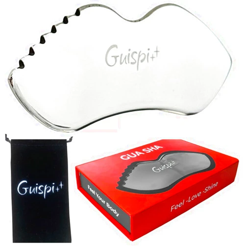 Guispi Stainless Steel Gua Sha Facial Tools Metal gua sha for Blood Circulation Lymphatic Drainage Massager for Face, guasha Tool for face Massage Scraper gua sha Stainless Steel face Tools for Skincare
