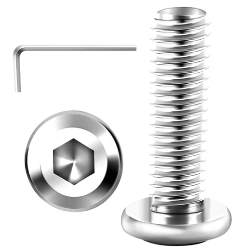 MYWISH 30Pcs M6 Bolts, M6 x 20mm Flat Head M6x1.0 Bolt Hex Socket Cap Screws Bolts, M6 Screws 304 Stainless Steel Furniture Screws Full Thread, Bright Finish & Hex Spanner by Mywish