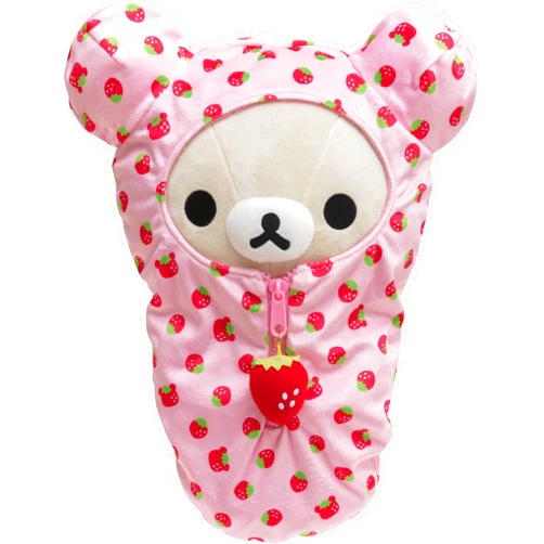 Rilakkuma San-X Original Rilakkuma Sleeping Bag Plush Series (Korilakkuma - Strawberry)